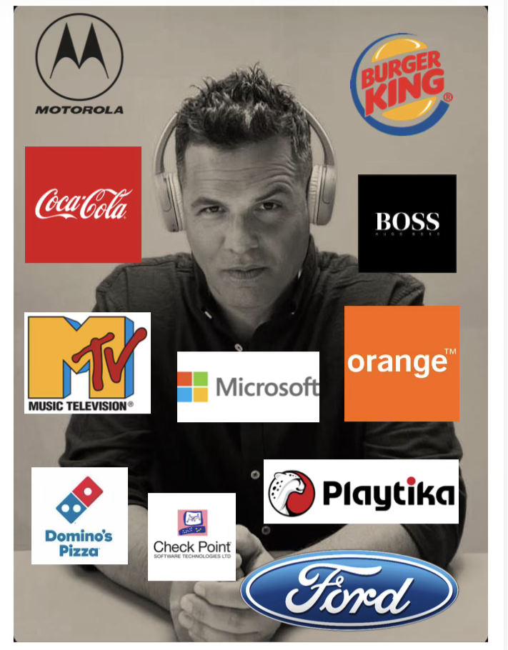 Michael HarPaz with a selection of voiceover clients